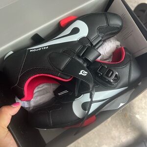 Peloton Women’s Cycling Shoes - Black and Red